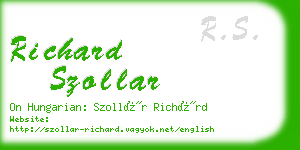 richard szollar business card